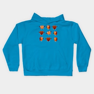 Little Hoo Works Out Kids Hoodie